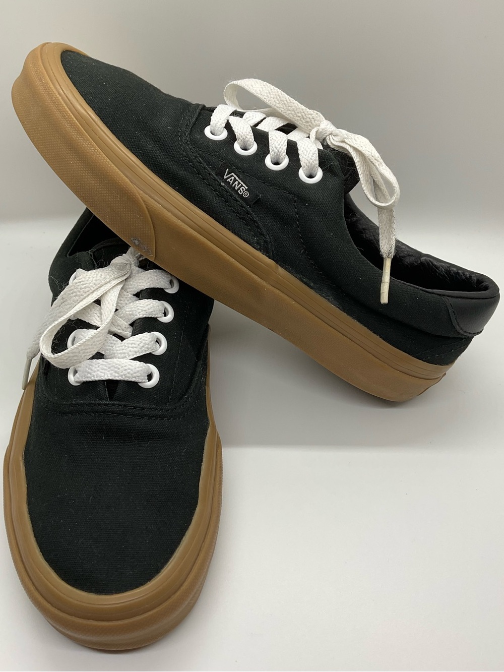 🦊 VANS ERA 59 CLASSIC (CANVAS/GUM) Black Canvas Mens 4.5 Womens 6